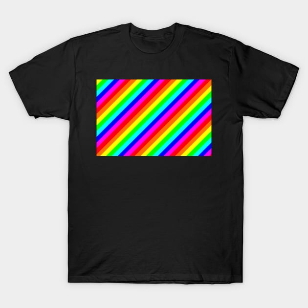 Abstract striped multi coloured background T-Shirt by Russell102
